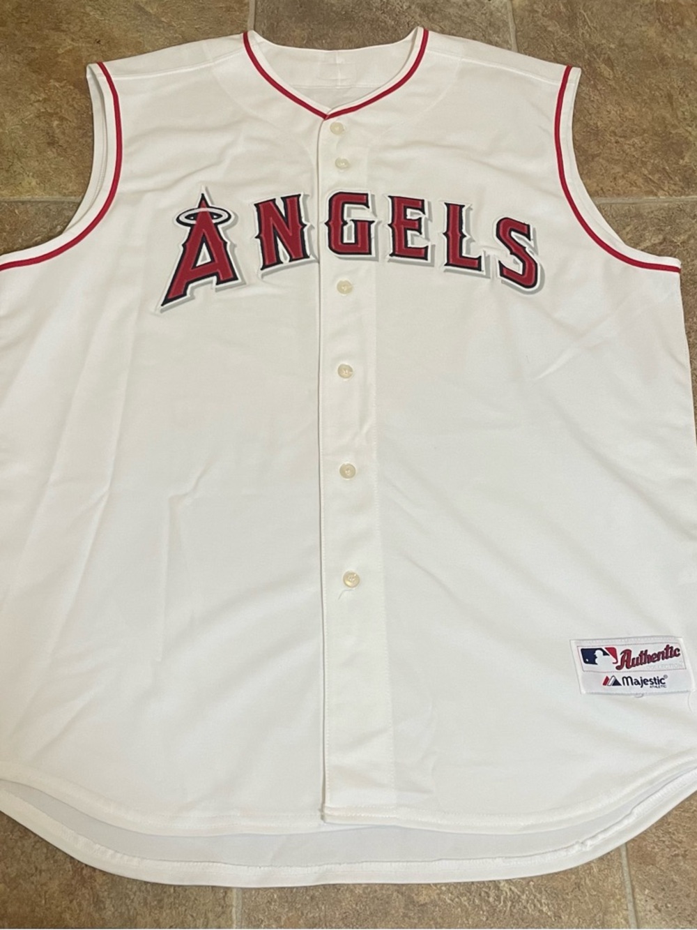 Vintage Majestic Anaheim Angels MLB Authentic Sleeveless Jersey Size 52